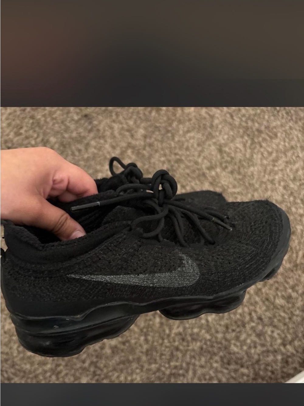Nike Kids Black Flyknit Sneakers with Reflective Swoosh